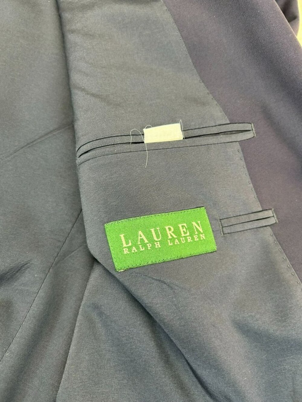Ralph Lauren Mens Navy Blazer Gold Buttons Size 33 Wool Blend Classic Two-Button - Picture 2 of 9